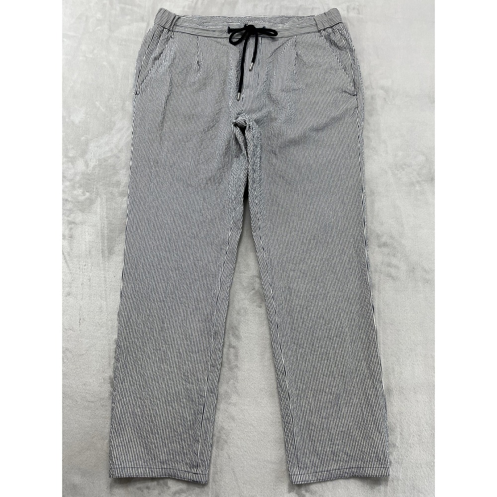 Suitsupply Ames Pleat Pants Men 34 Fit(30x27) Blue Stripe Seersucker Subalpino